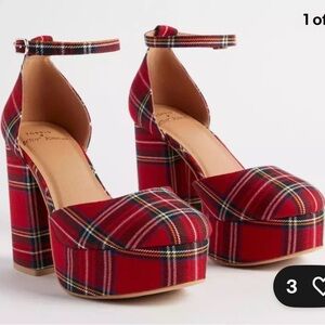 Torrid Betsey Johnson Plaid Platform Heels